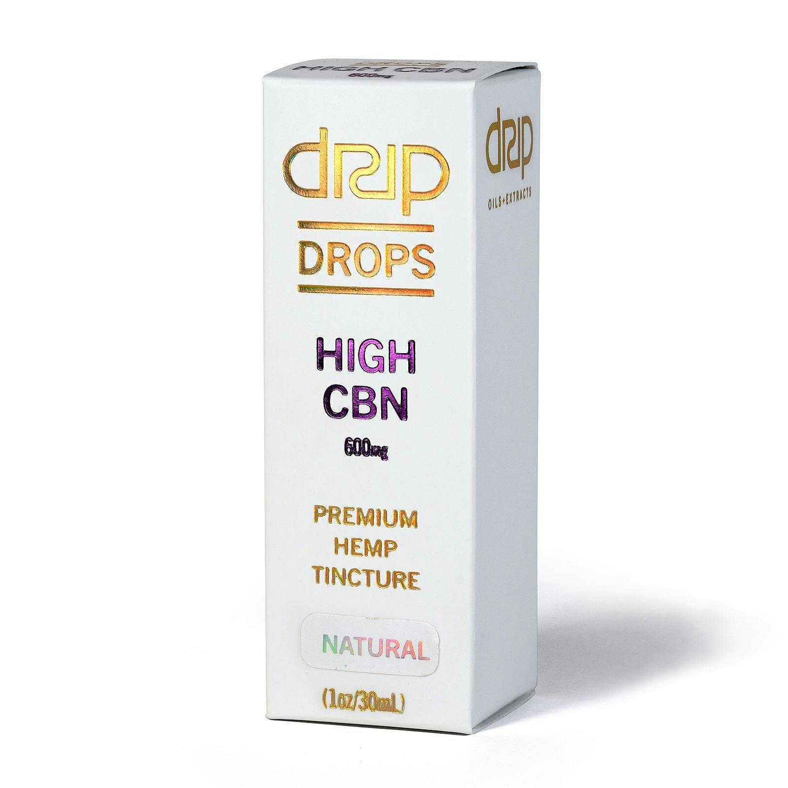 DRIP Oils + Extracts DRIP DROPS High CBN Natural 600mg Leafly