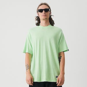 Photo of Afends Mens Classic - THC Essential - Hemp Retro T-Shirt - Lime Green