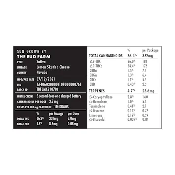 Photo of Lemon Cake Vape Cartridge