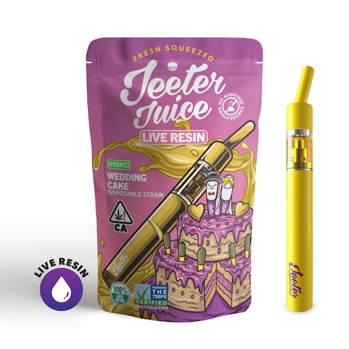 Jeeter: Wedding Cake Live Resin Disposable Straw 500mg | Leafly Jeeter: Wedding Cake Live Resin Disposable Straw 500mg | Leafly