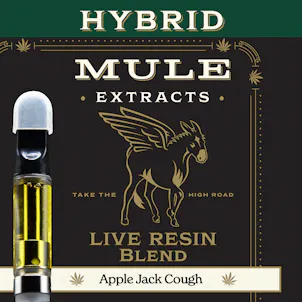 Photo of 1g Mule Cart Live Resin Apple Jack Cough 75.8%