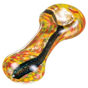 Photo of "Dichro Stripe" Fritted Hand Pipe