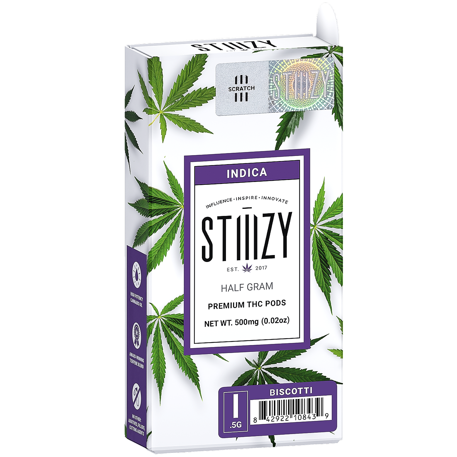 STIIIZY: BISCOTTI - PREMIUM THC POD .5G | Leafly