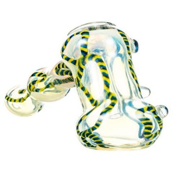 Photo of "Fumed Hammer Style" Bubbler w/ Latty Accents